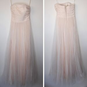 Asos Bridal Cream & Gold Strapless Gown 2